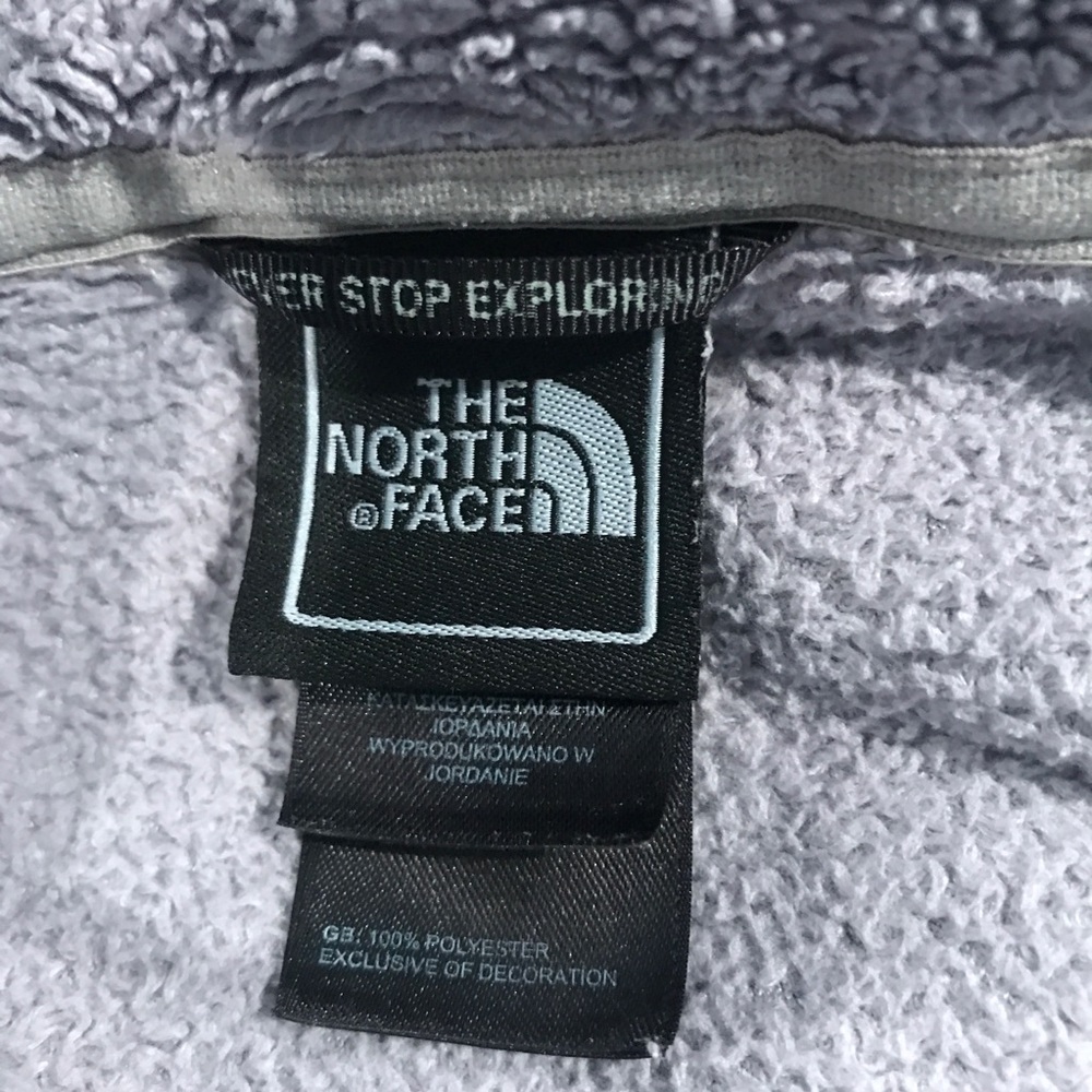 The North Face Grey Osito High Pile Fleece Jacket Zip Front XS - Picture 9 of 12